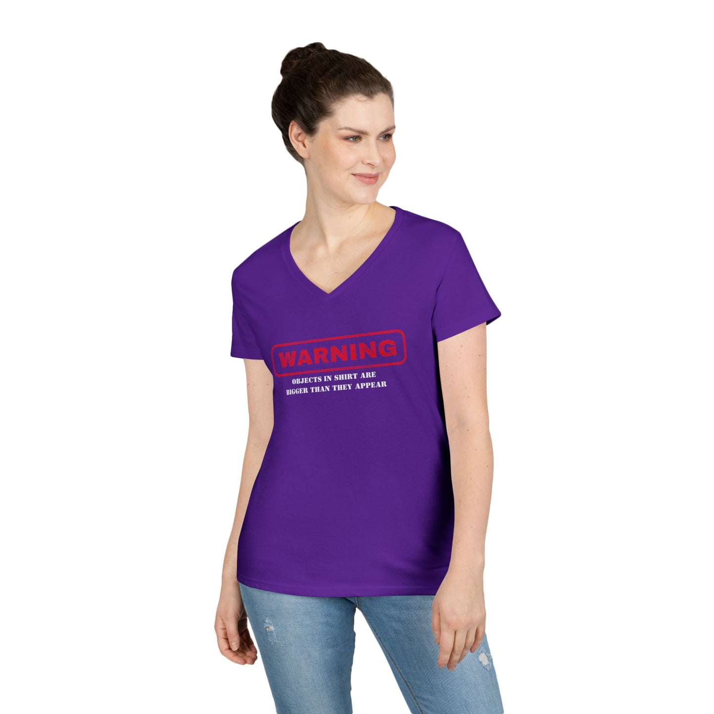 Warning V-Neck T-Shirt - Funny Shirt, Casual Wear, Gift for Her, Birthday Gift, Statement Tee, Everyday Comfort