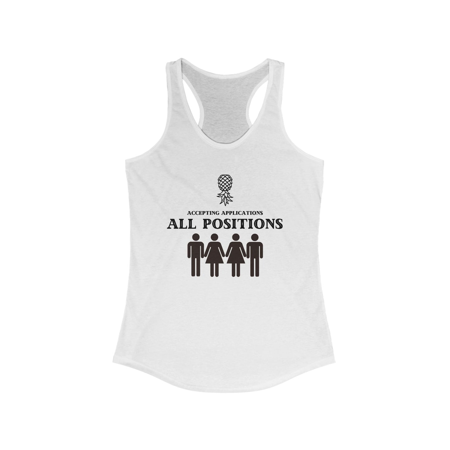 ‘Accepting Applications’ Double the Fun Women's Ideal Racerback Tank