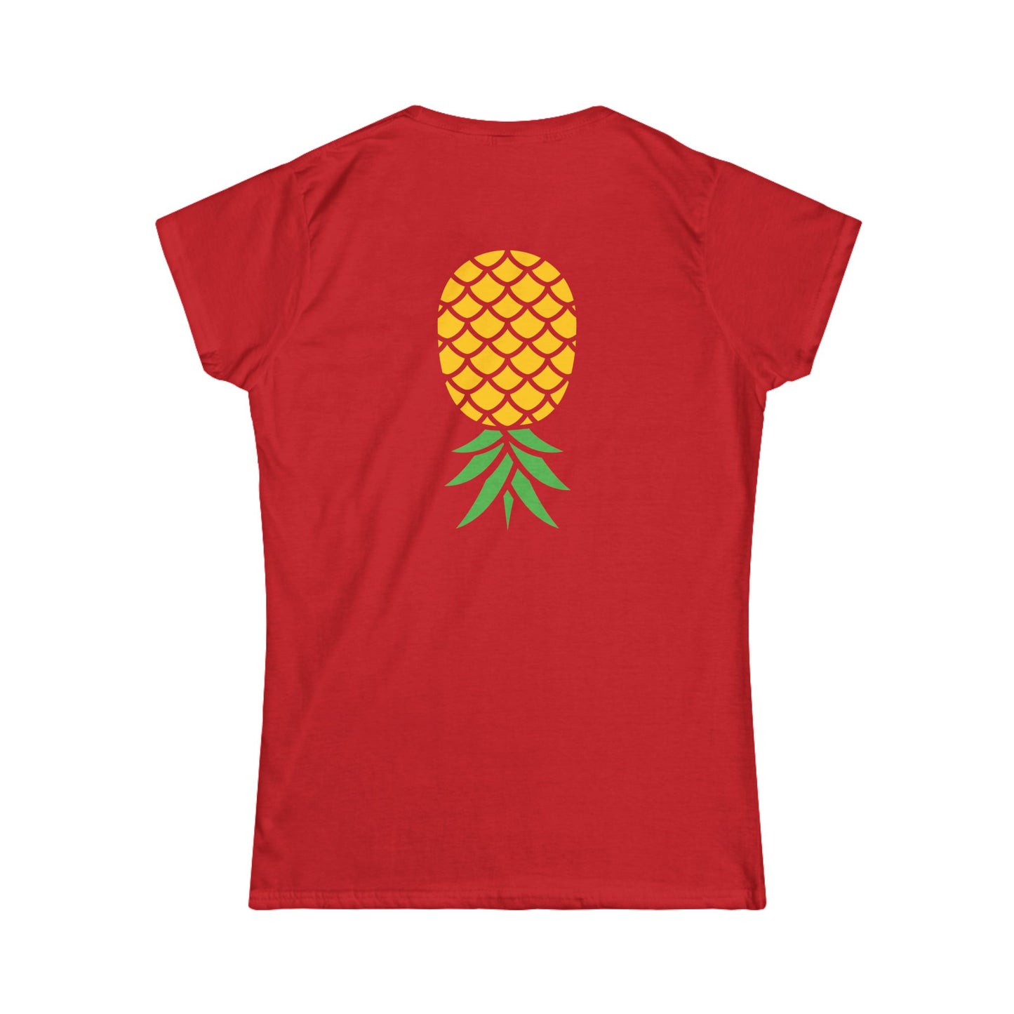 Upside-Down Pineapple - Softstyle Fitted Tee (Two Sided Print)