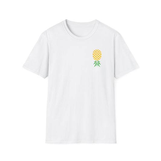 Upside-Down Pineapple - Softstyle Cotton Tee (Two Sided Print)