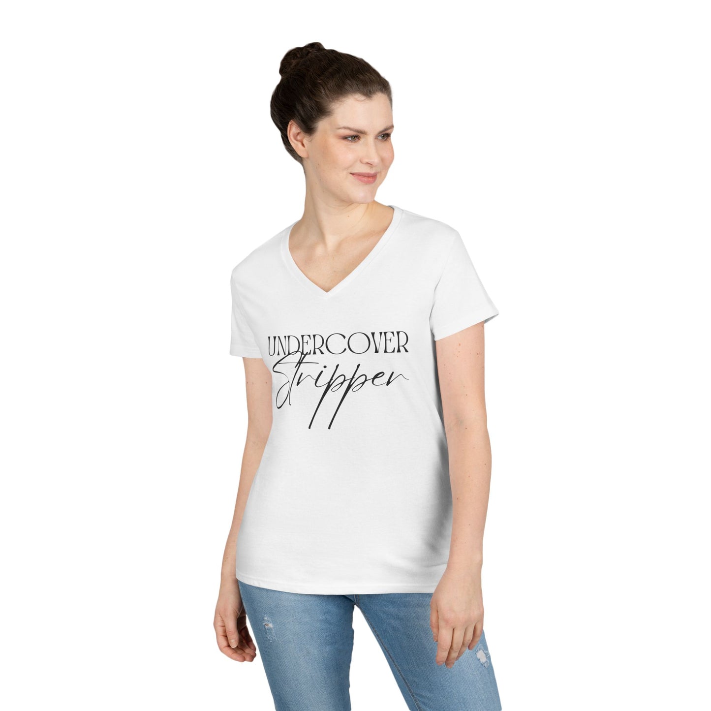 “Undercover Stripper” Women’s Softstyle Tee — Because Subtlety Is Overrated