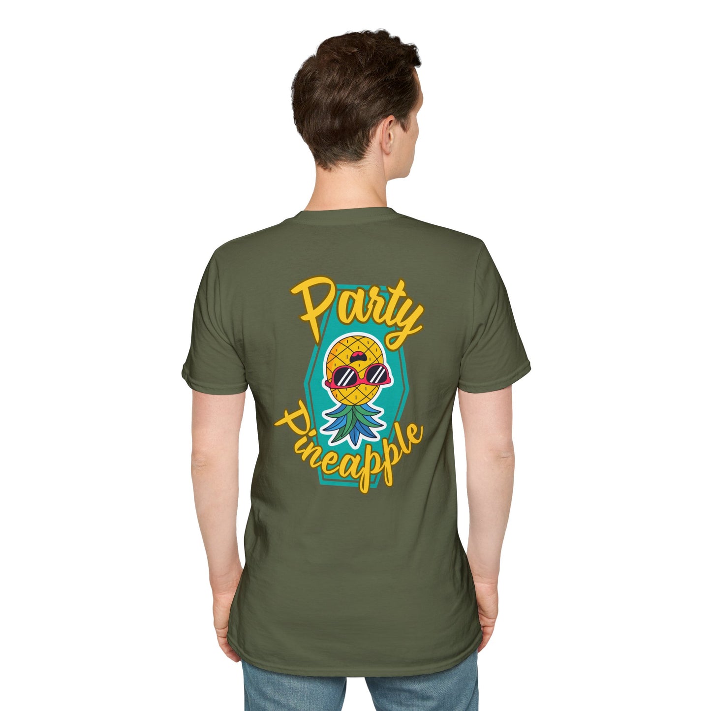Party Pineapple Men's Cotton T-Shirt