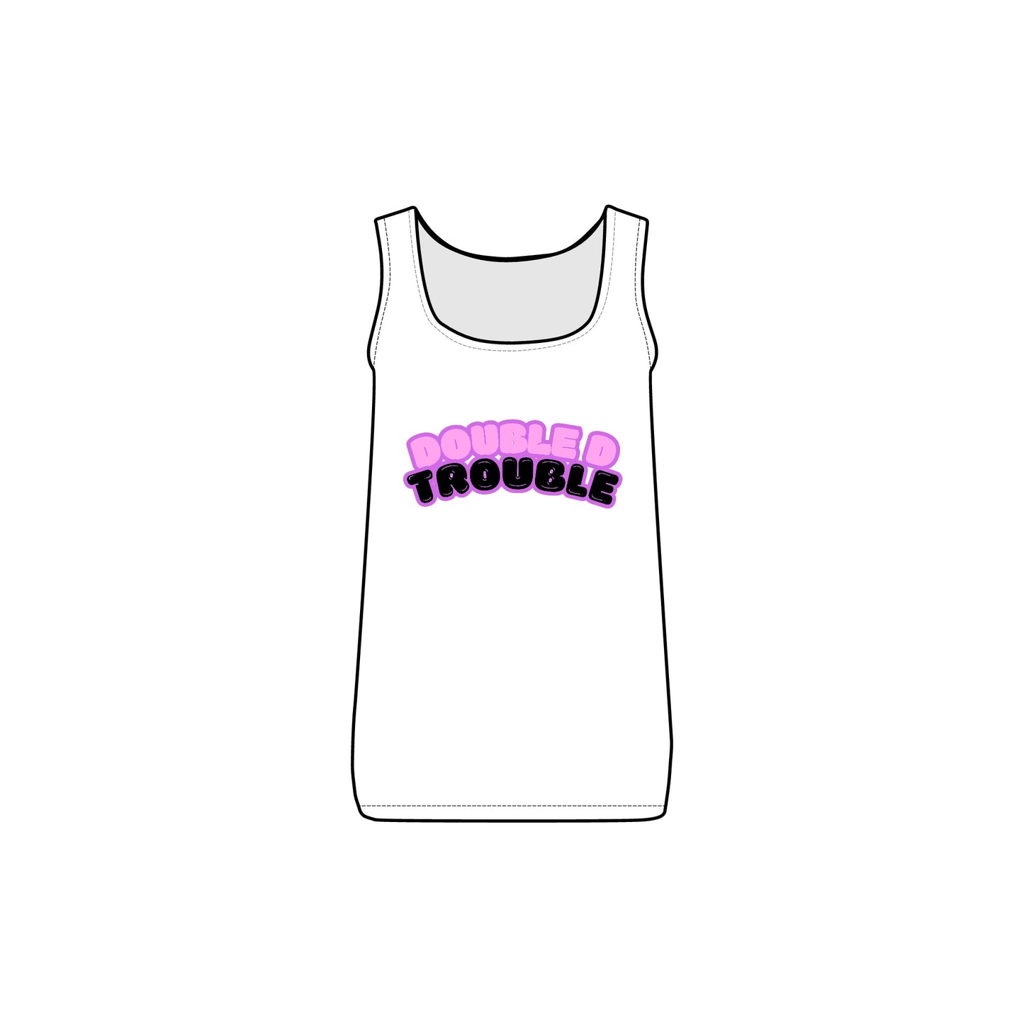 Double D Trouble Baby Rib Tank