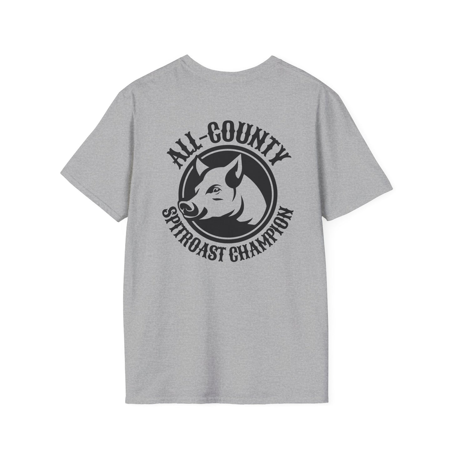 Unisex Softstyle T-Shirt with Team Pig Design, Animal Lover Tee, Funny Gift for Farmers, Casual Wear, All-County Champion Shirt