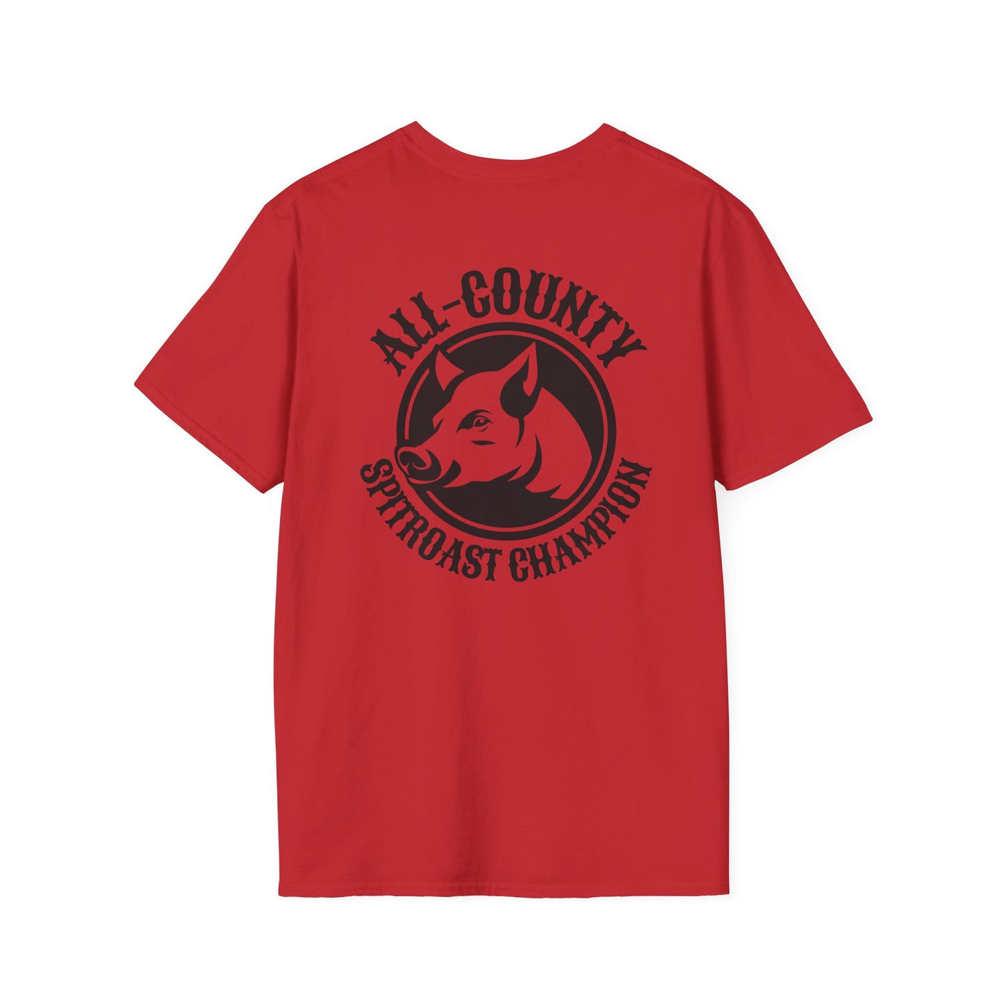 Unisex Softstyle T-Shirt with Team Pig Design, Animal Lover Tee, Funny Gift for Farmers, Casual Wear, All-County Champion Shirt
