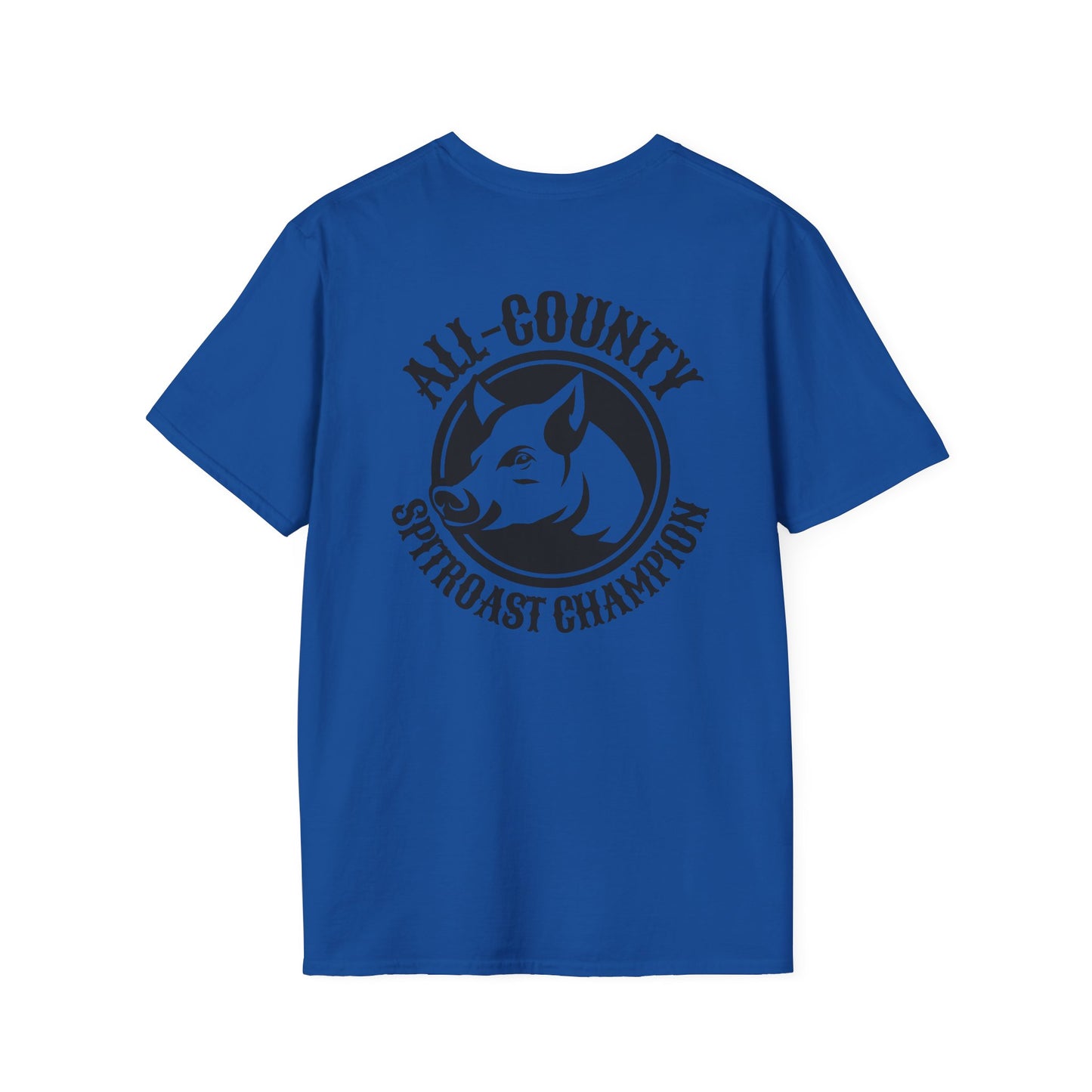 Unisex Softstyle T-Shirt with Team Pig Design, Animal Lover Tee, Funny Gift for Farmers, Casual Wear, All-County Champion Shirt