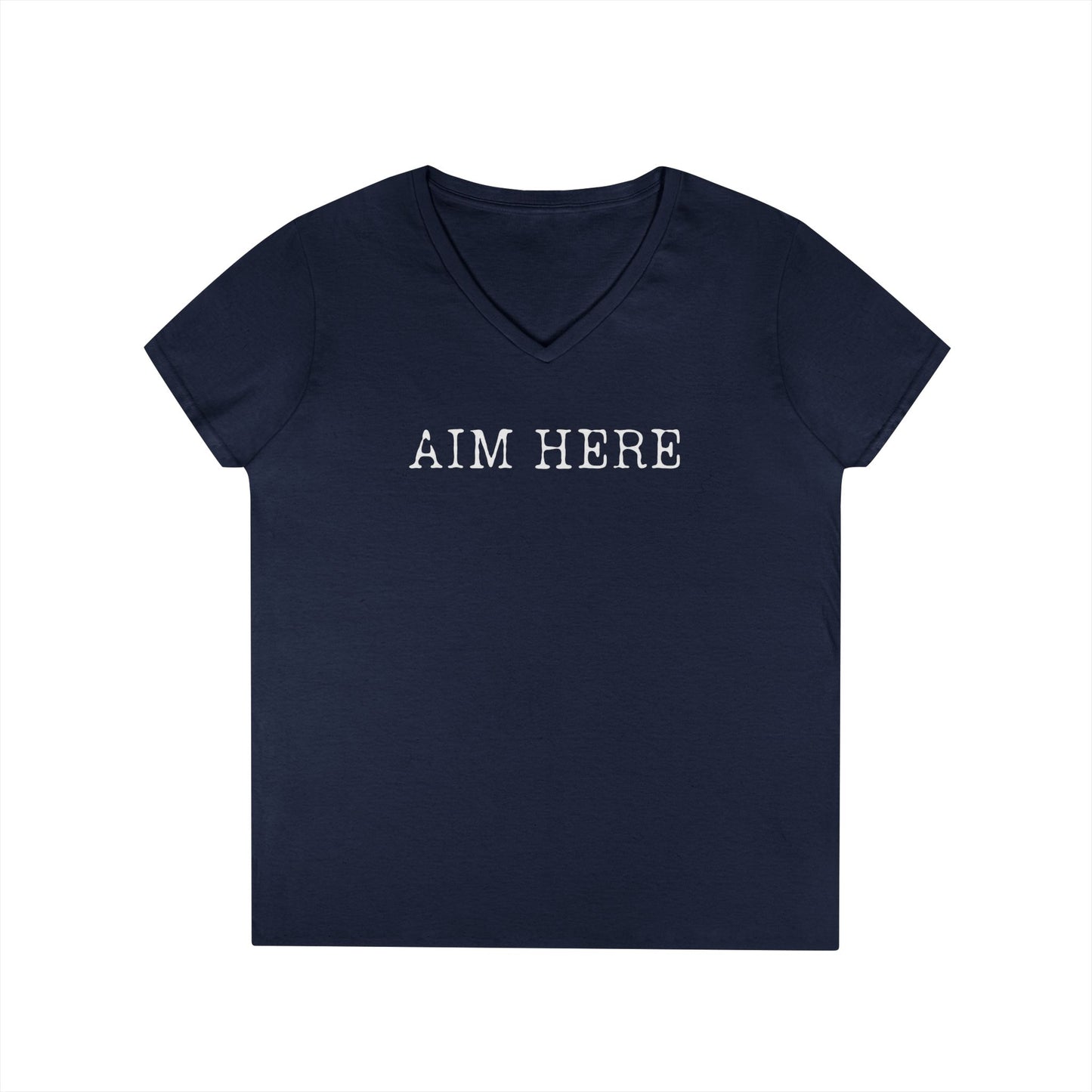 Aim Here - Ladies' V-Neck T-Shirt