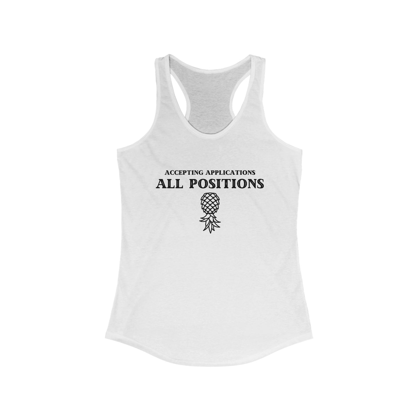 'Accepting Applications' Women's Racerback Tank