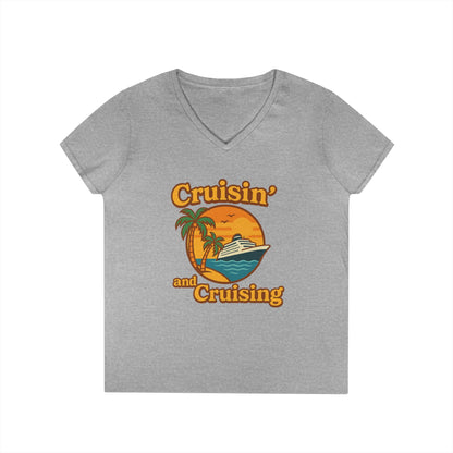 Cruisin' and Cruising - Fitted V-Neck Tee
