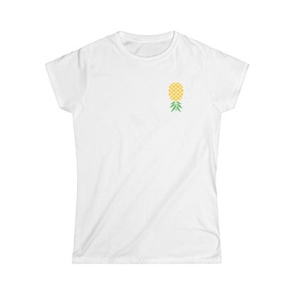 Upside-Down Pineapple - Softstyle Fitted Tee (Two Sided Print)