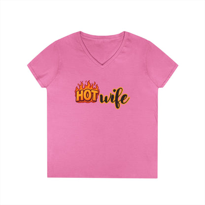Hotwife - Fitted V-Neck Tee