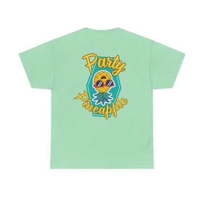 Party Pineapple - Heavy Cotton Tee (Two Sided Print)