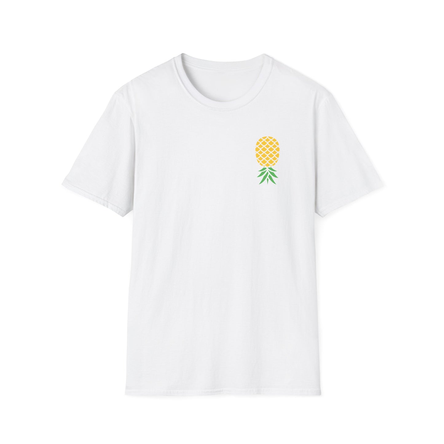 Upside-Down Pineapple - Softstyle Cotton Tee (Two Sided Print)