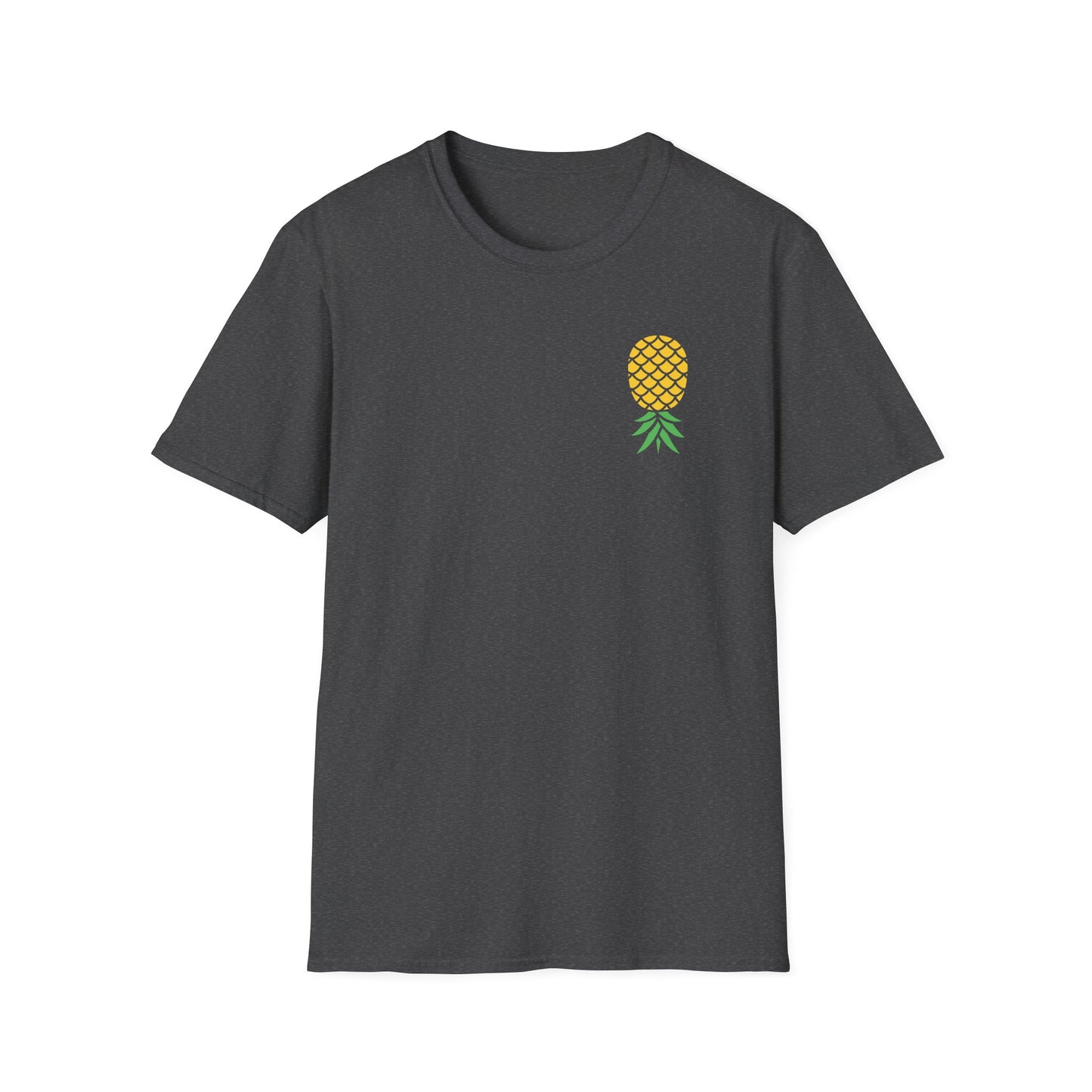 Upside-Down Pineapple - Softstyle Cotton Tee (Two Sided Print)