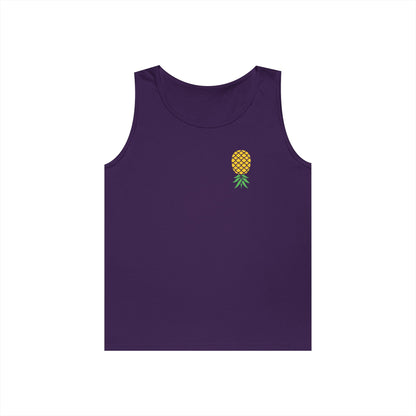 Upside-Down Pineapple - Cotton Tank (Two Sided Print)