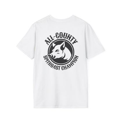 Unisex Softstyle T-Shirt with Team Pig Design, Animal Lover Tee, Funny Gift for Farmers, Casual Wear, All-County Champion Shirt