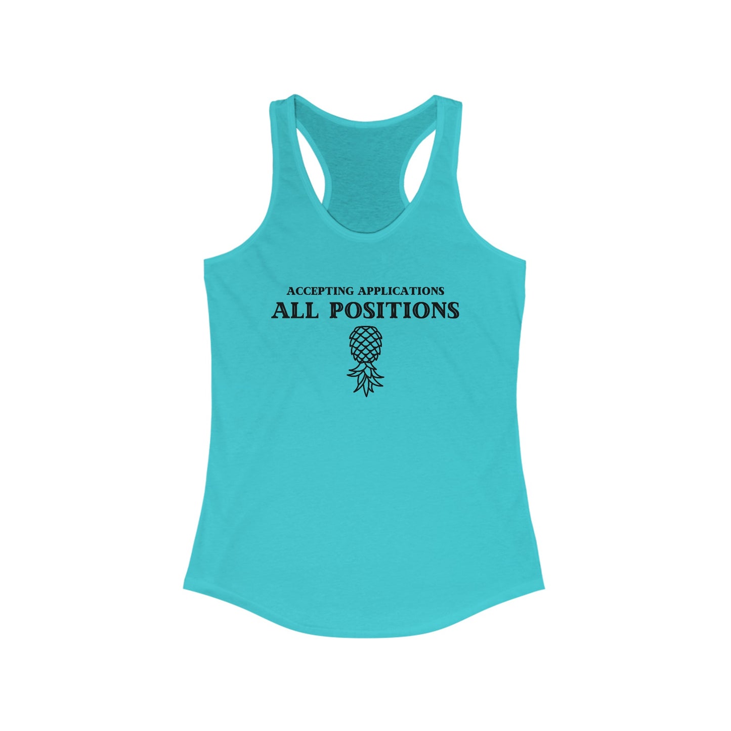 'Accepting Applications' Women's Racerback Tank