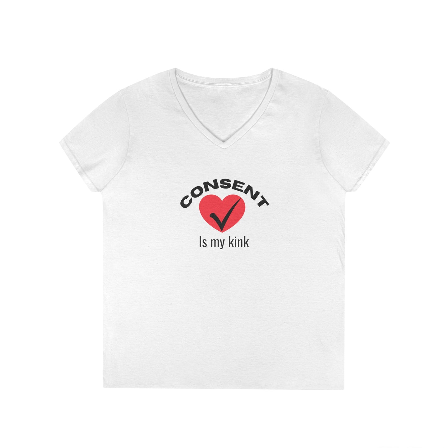 Consent is My Kink - Fitted V-Neck Tee