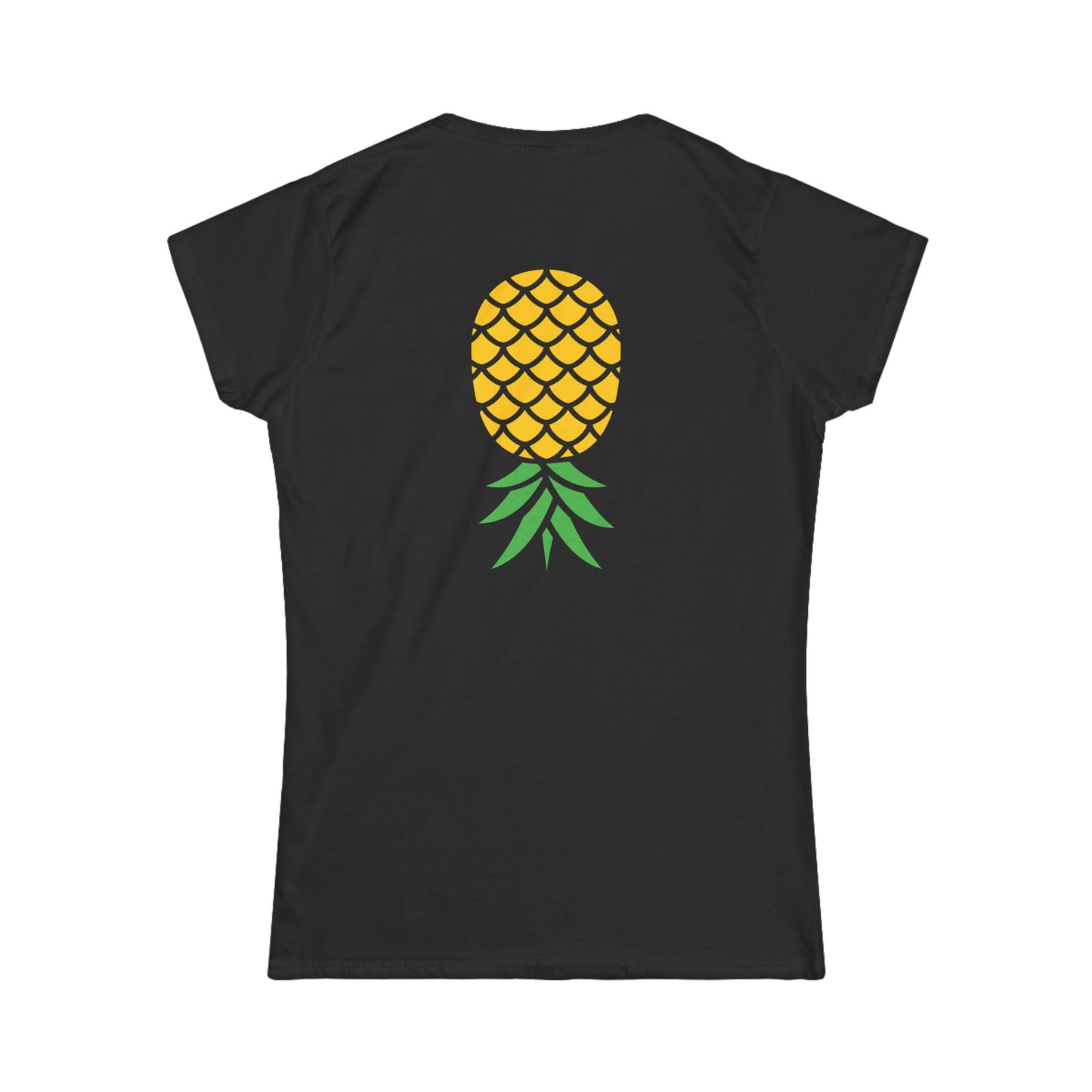 Upside-Down Pineapple - Softstyle Fitted Tee (Two Sided Print)