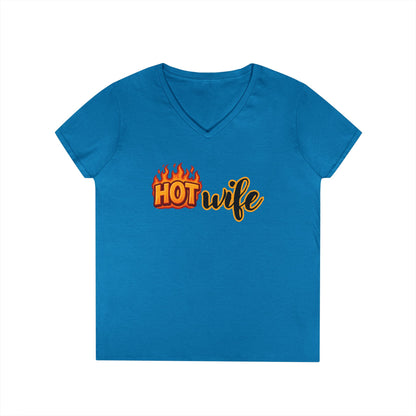 Hotwife - Fitted V-Neck Tee