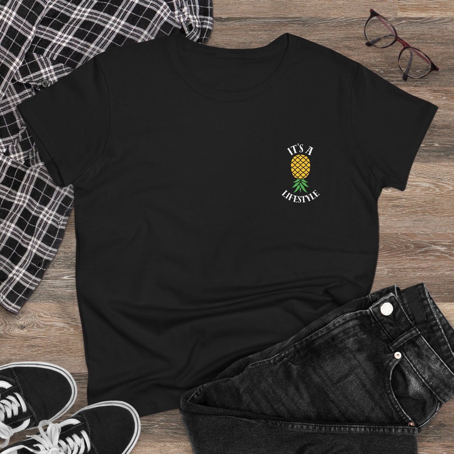 It's A Lifestyle - Semi-Fitted Cotton Tee (Two Sided Print)