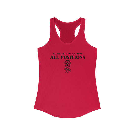 'Accepting Applications' Women's Racerback Tank