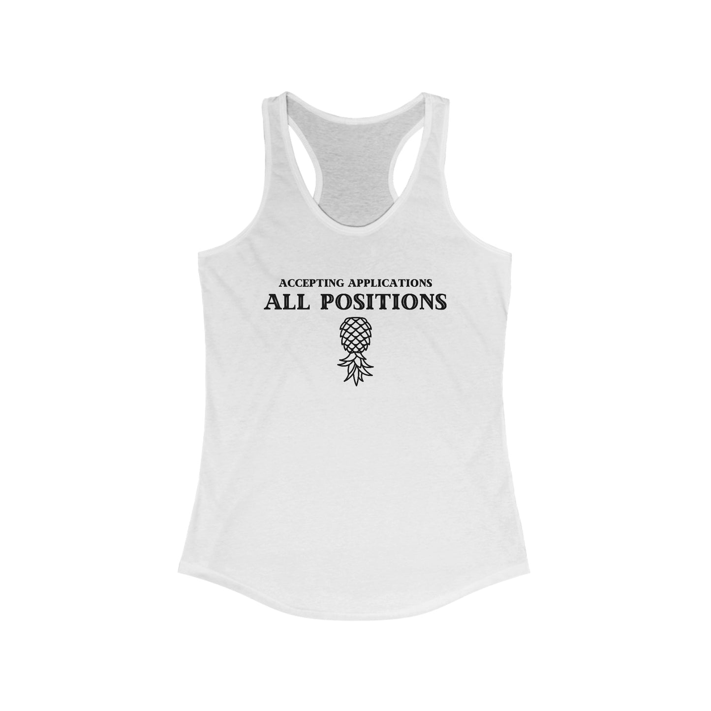 'Accepting Applications' Women's Racerback Tank