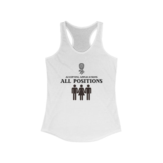 ‘Accepting Applications MFM’ Women's Ideal Racerback Tank