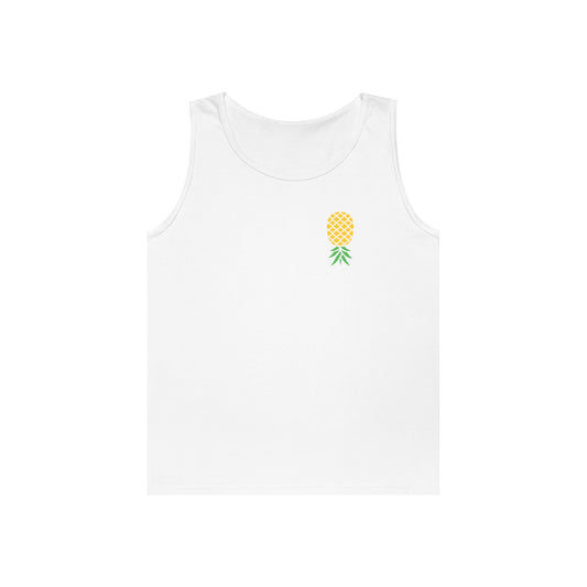 Upside-Down Pineapple - Cotton Tank (Two Sided Print)