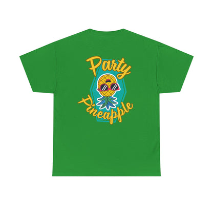 Party Pineapple - Heavy Cotton Tee (Two Sided Print)