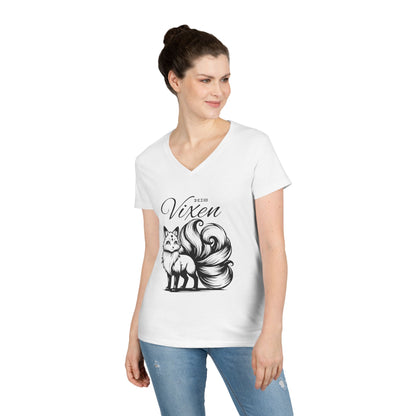 His Vixen - Fitted V-Neck Tee