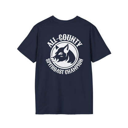 Unisex Softstyle T-Shirt with Team Pig Design, Animal Lover Tee, Funny Gift for Farmers, Casual Wear, All-County Champion Shirt