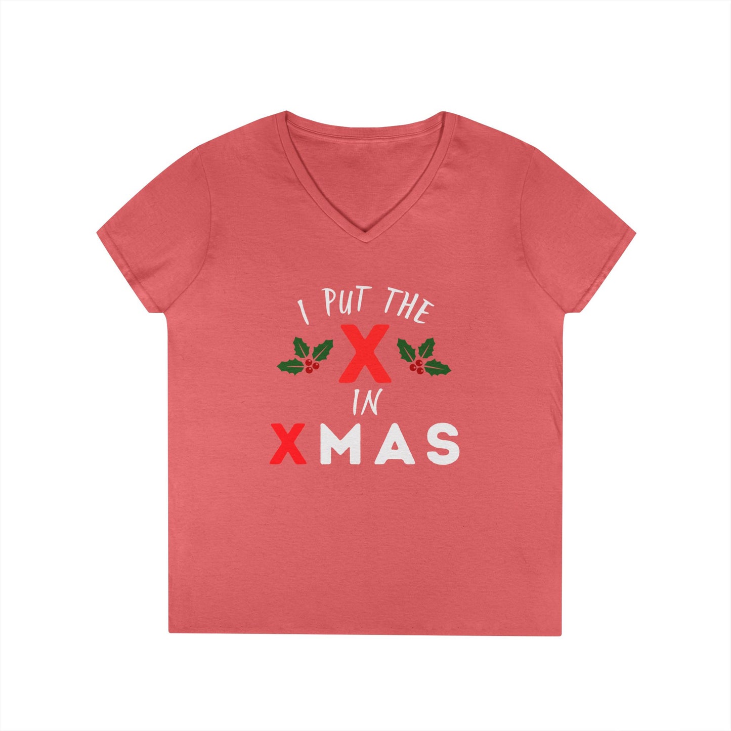 I Put the X in Xmas - Fitted V-Neck T-Shirt