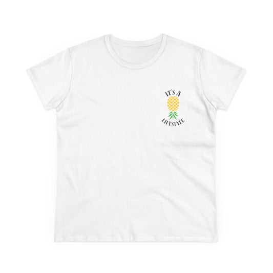 It's A Lifestyle - Semi-Fitted Cotton Tee (Two Sided Print)