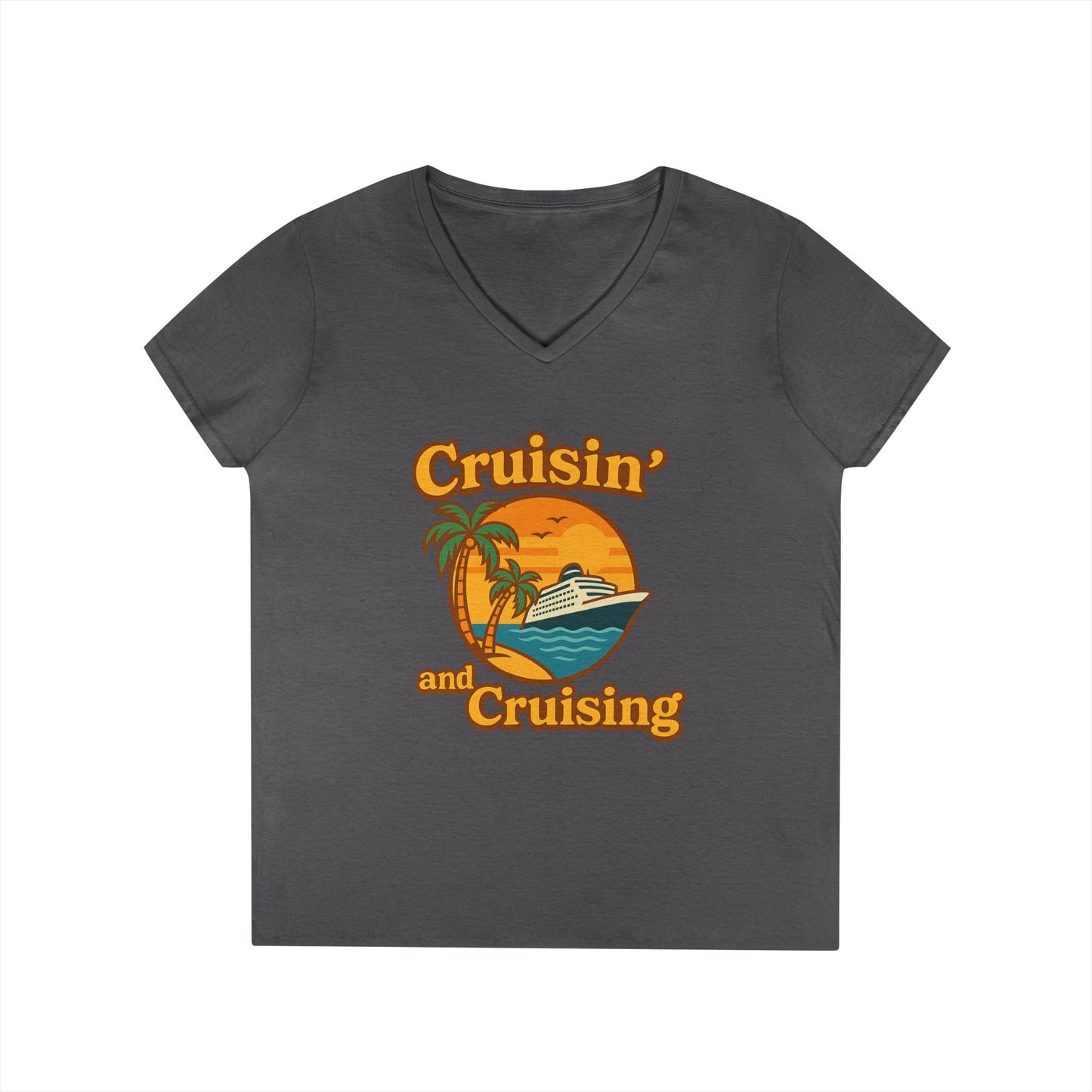 Cruisin' and Cruising - Fitted V-Neck Tee
