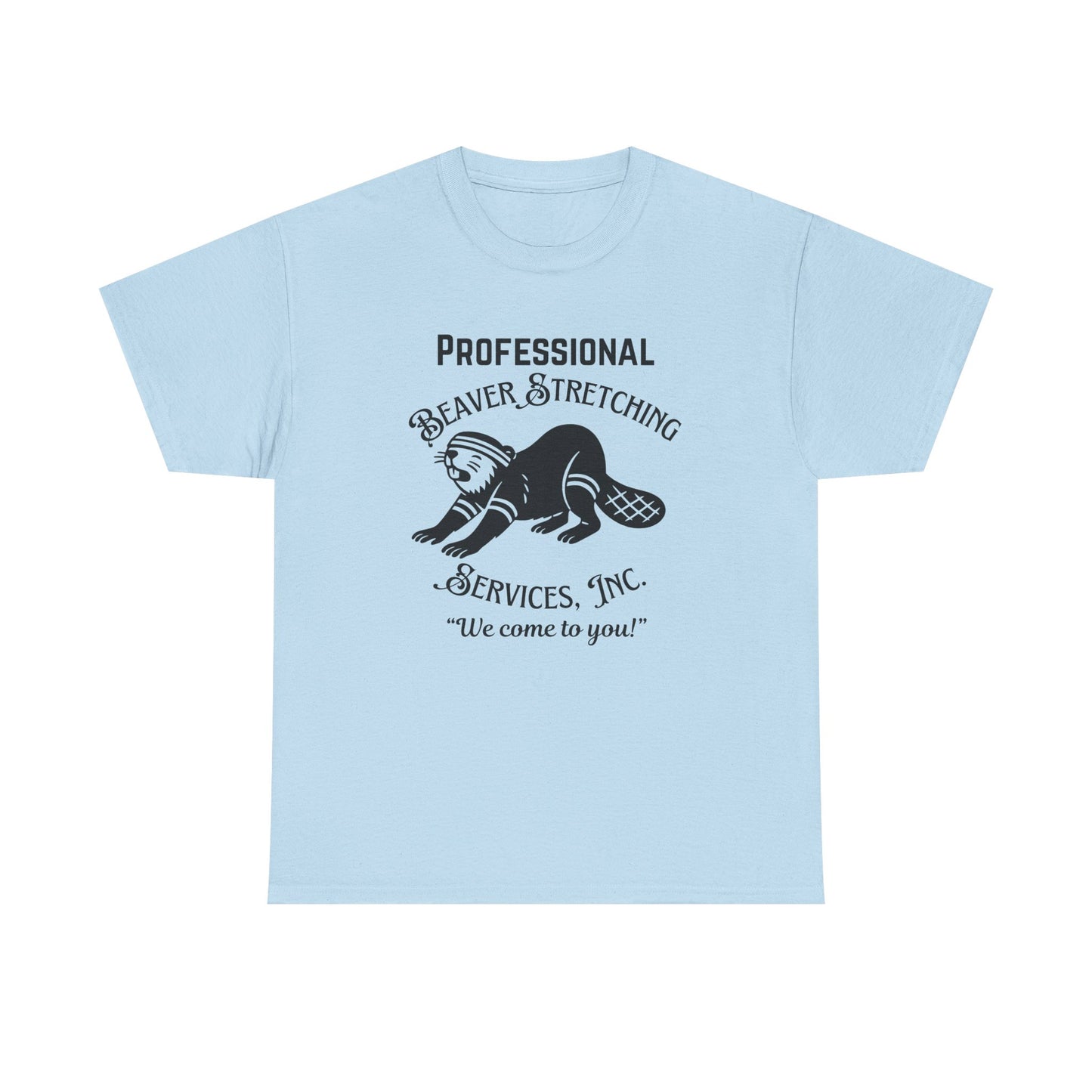 Beaver Stretching Services - Heavy Cotton Tee (One Side Print - Front)