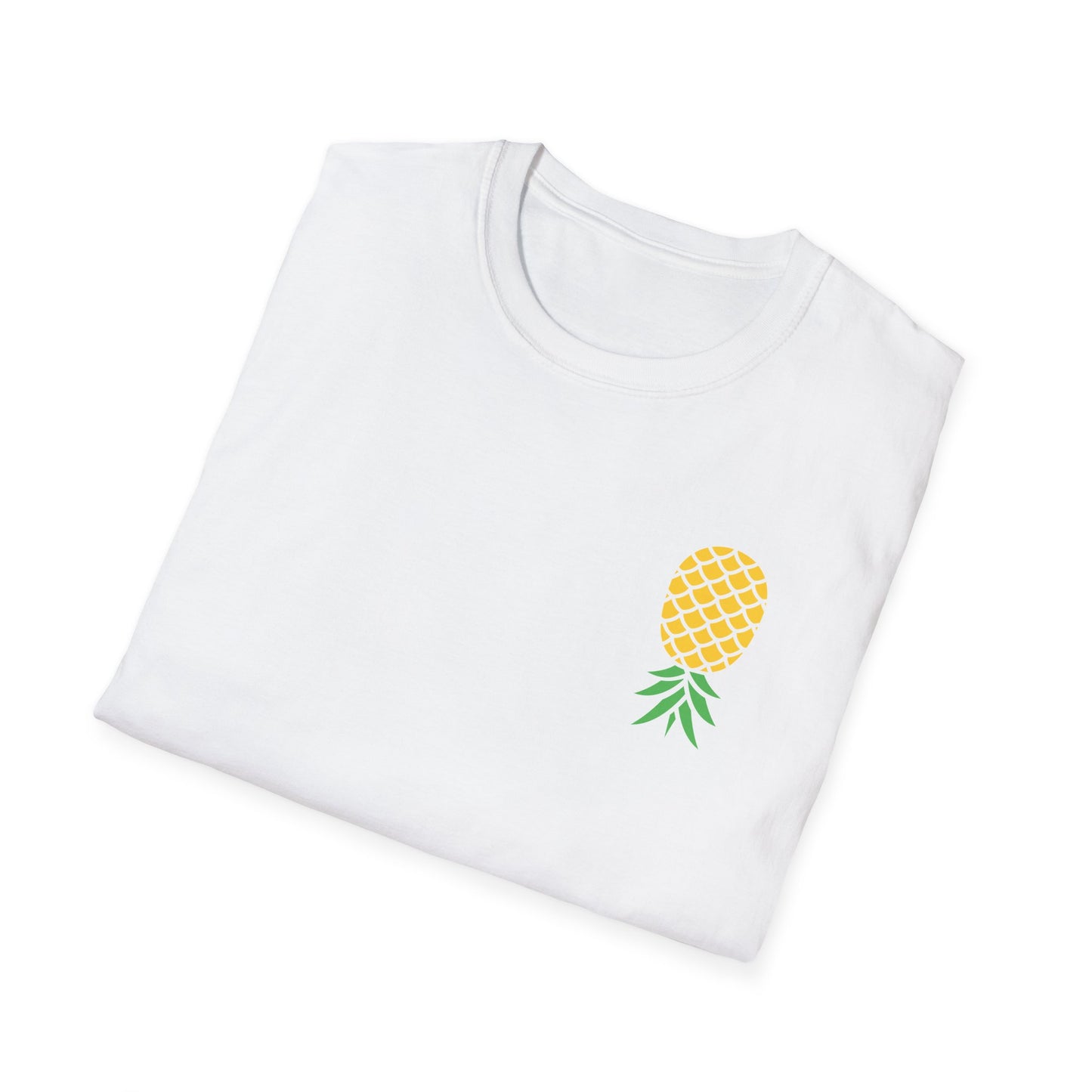 Upside-Down Pineapple - Softstyle Cotton Tee (Two Sided Print)