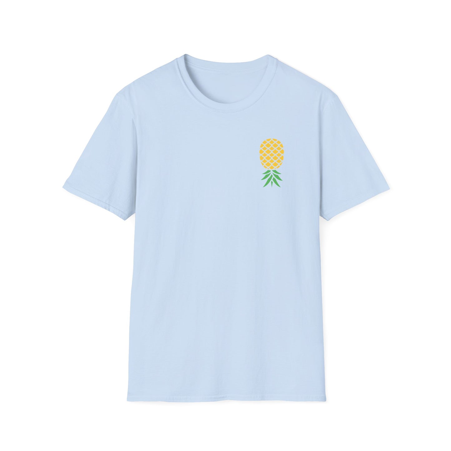 Upside-Down Pineapple - Softstyle Cotton Tee (Two Sided Print)