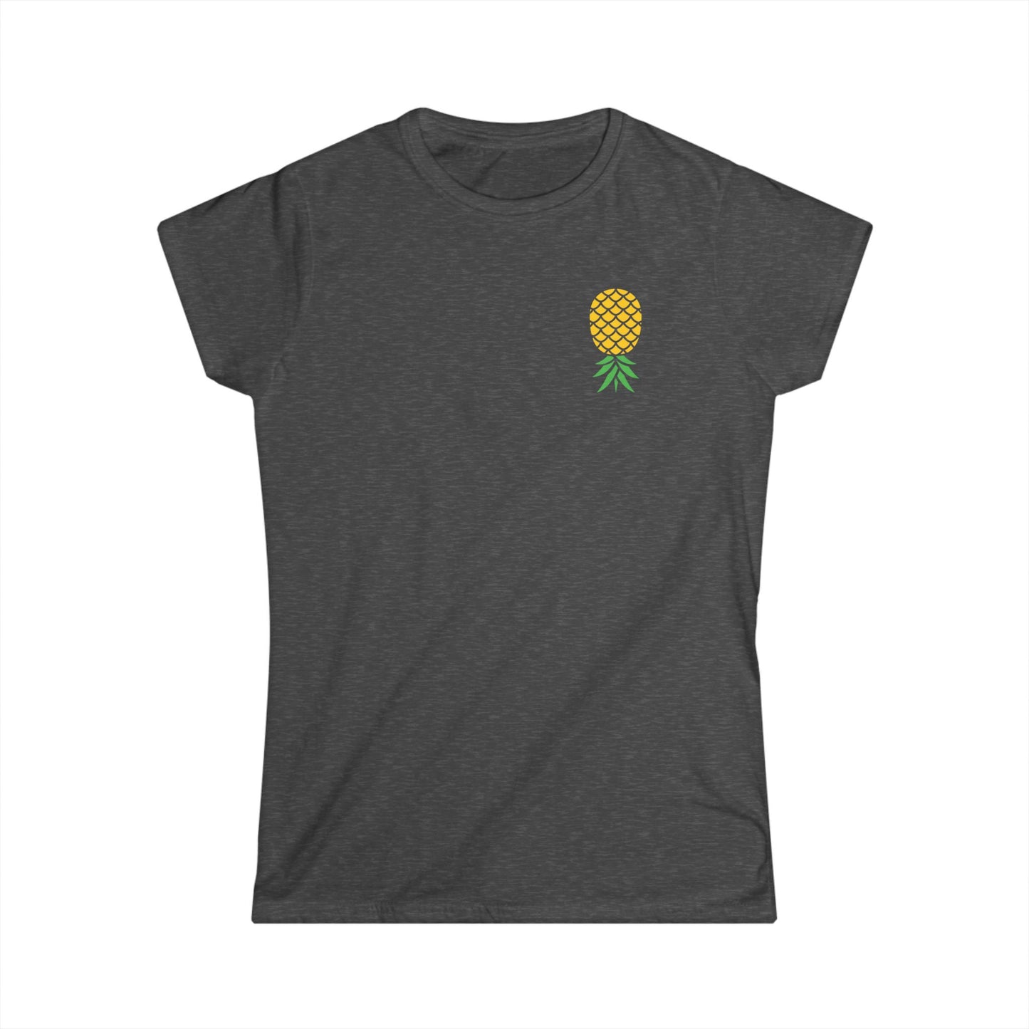 Upside-Down Pineapple - Softstyle Fitted Tee (Two Sided Print)