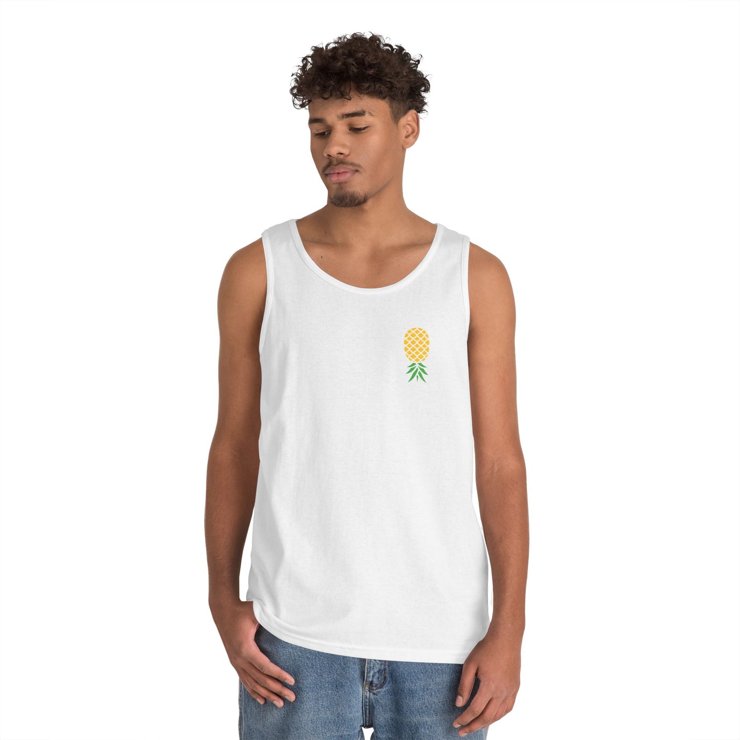 Upside-Down Pineapple - Cotton Tank (Two Sided Print)