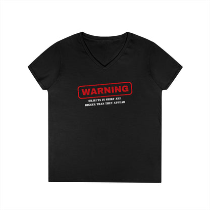 Warning V-Neck T-Shirt - Funny Shirt, Casual Wear, Gift for Her, Birthday Gift, Statement Tee, Everyday Comfort