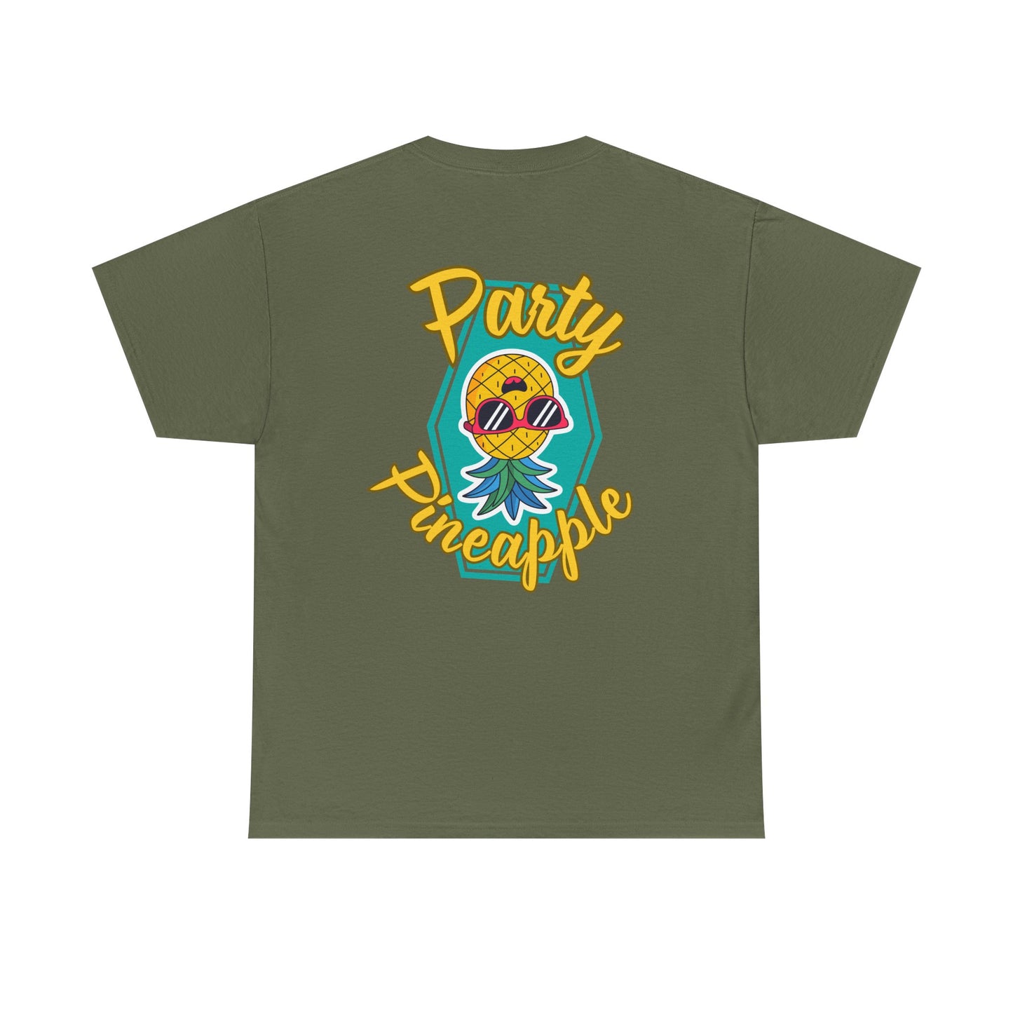 Party Pineapple - Heavy Cotton Tee (Two Sided Print)