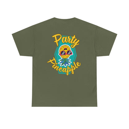 Party Pineapple - Heavy Cotton Tee (Two Sided Print)