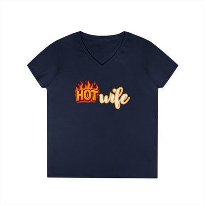 Hotwife - Fitted V-Neck Tee