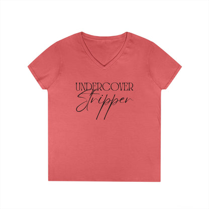 Undercover Stripper - Fitted V-neck Tee