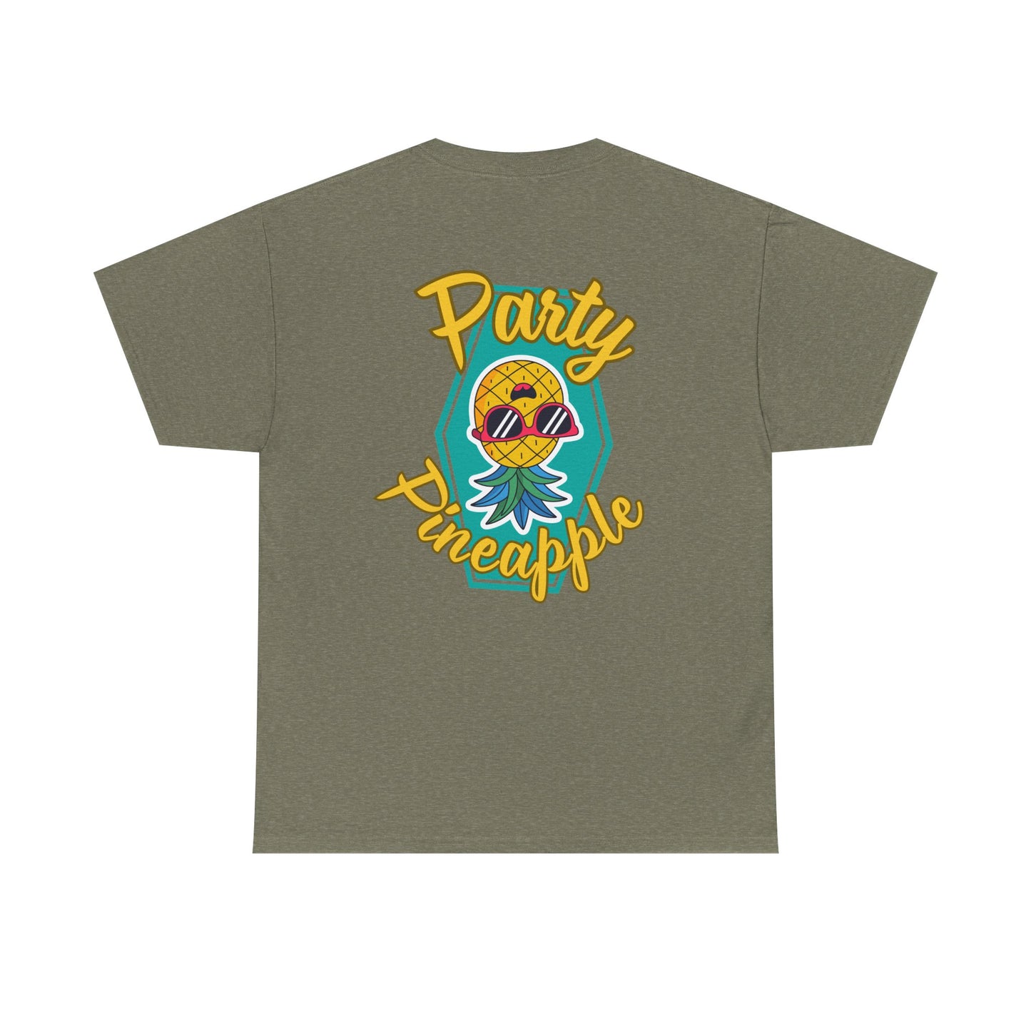 Party Pineapple - Heavy Cotton Tee (Two Sided Print)