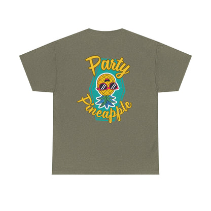 Party Pineapple - Heavy Cotton Tee (Two Sided Print)