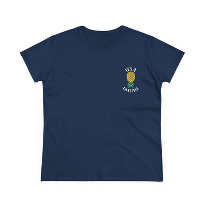 It's A Lifestyle - Semi-Fitted Cotton Tee (Two Sided Print)