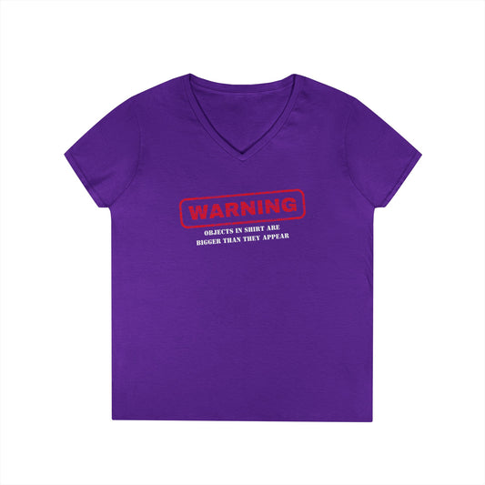 Warning V-Neck T-Shirt - Funny Shirt, Casual Wear, Gift for Her, Birthday Gift, Statement Tee, Everyday Comfort