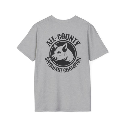 Unisex Softstyle T-Shirt with Team Pig Design, Animal Lover Tee, Funny Gift for Farmers, Casual Wear, All-County Champion Shirt